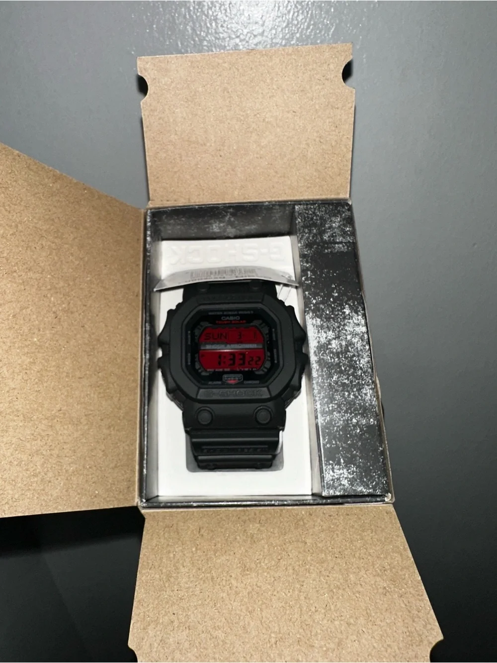 Brand new limited edition King G-Shock black and bold red series.